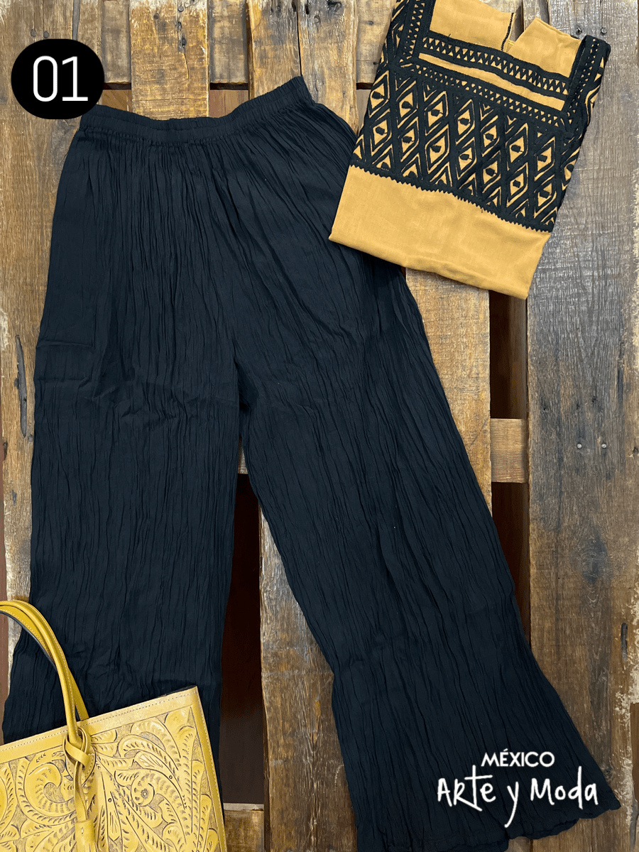 Pantalon Manta Corrugada Mexico Arte y Moda