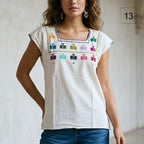 Blusa Esencia | Bordado a Mano en Manta Cruda