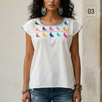 Blusa Esencia | Bordado a Mano en Manta Cruda
