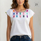 Blusa Esencia | Bordado a Mano en Manta Cruda
