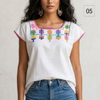 Blusa Esencia | Bordado a Mano en Manta Cruda