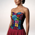 Bustier Mestizo | Bordado Alto Brillo