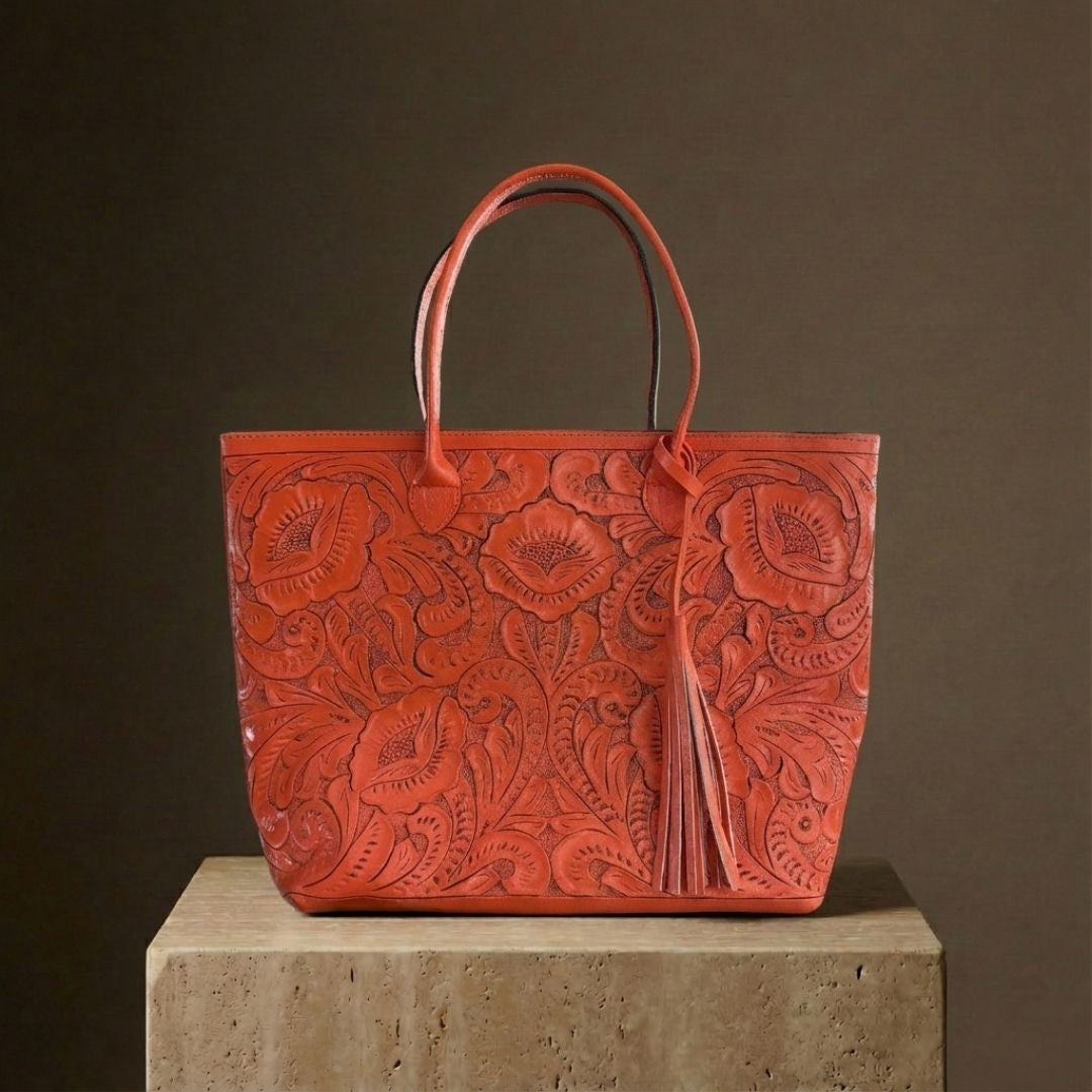 Bolso Tote Rafaela ✨ Pieza de Autor Cincelada a Mano