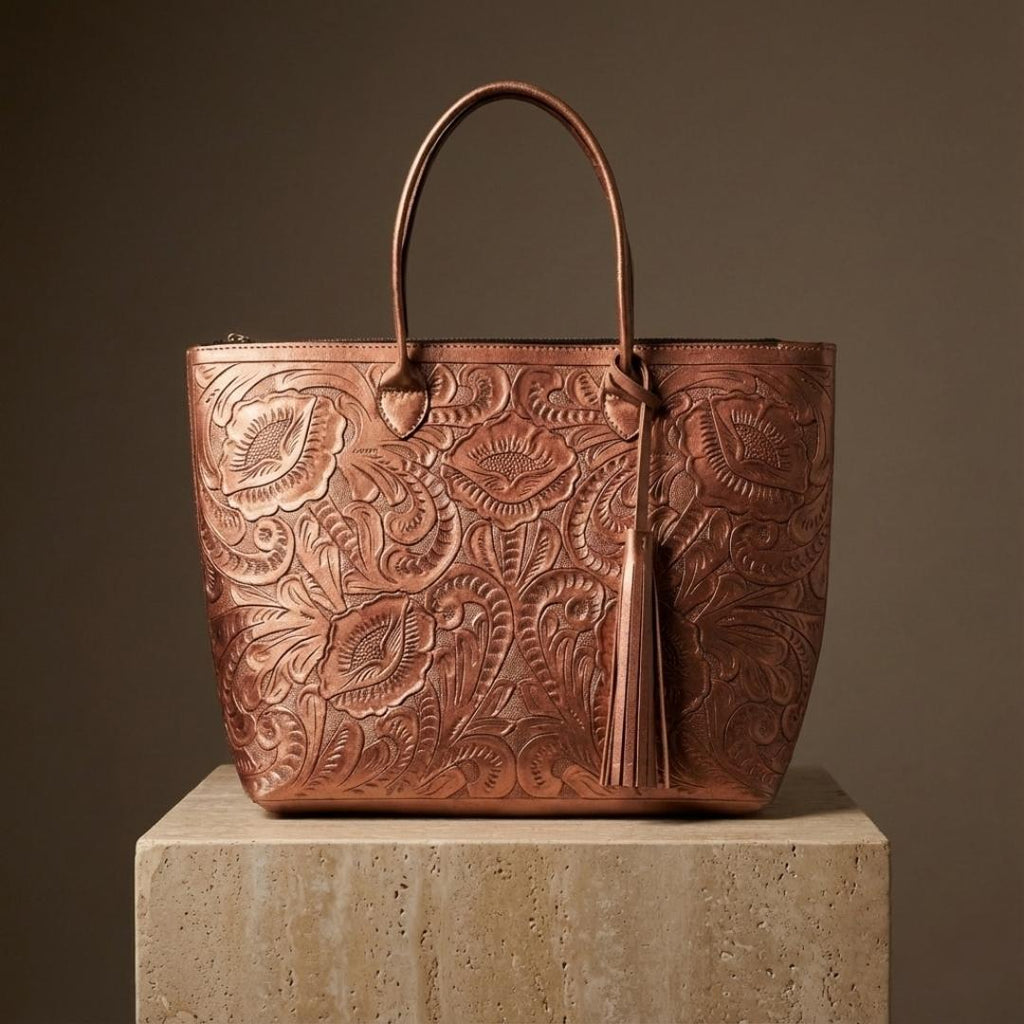 Bolso Tote Rafaela ✨ Pieza de Autor Cincelada a Mano