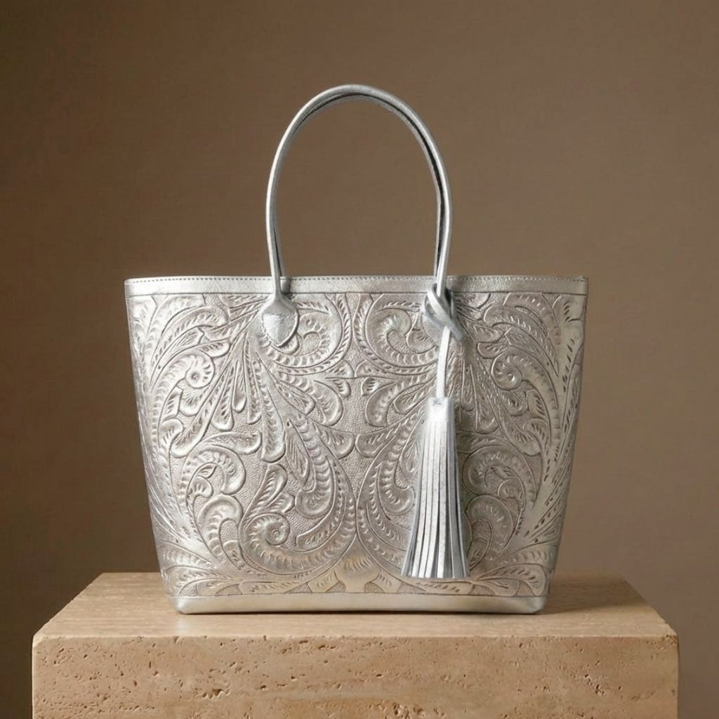 Bolso Tote Rafaela ✨ Pieza de Autor Cincelada a Mano