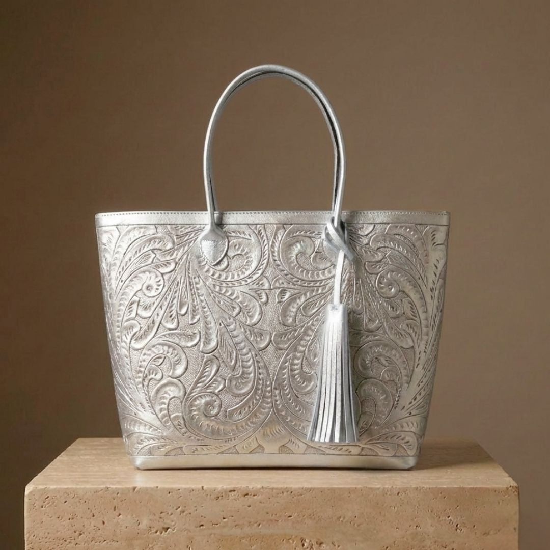 Bolso Tote Rafaela ✨ Pieza de Autor Cincelada a Mano