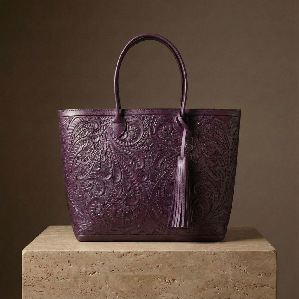 Bolso Tote Rafaela ✨ Pieza de Autor Cincelada a Mano