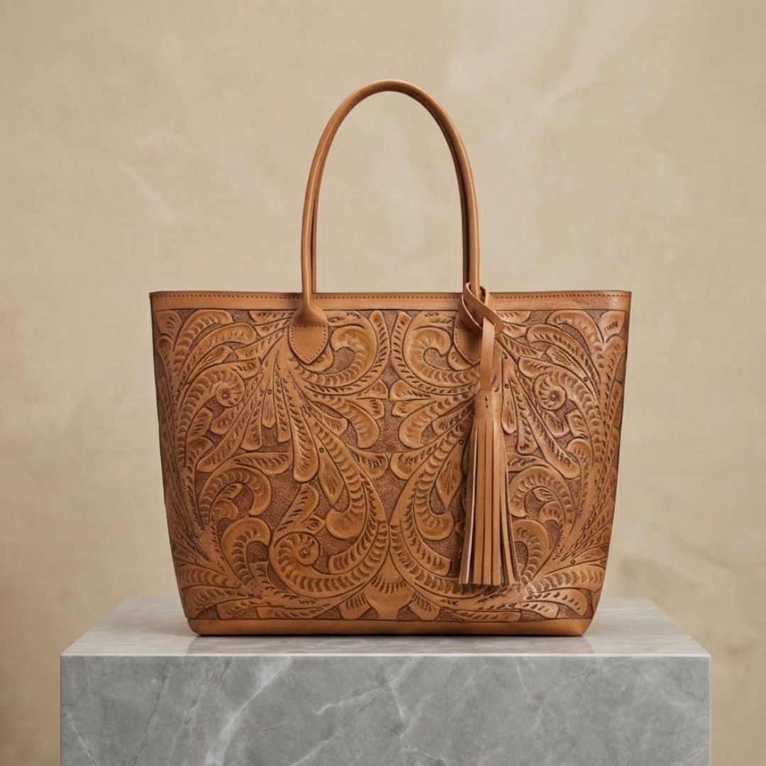 Bolso Tote Rafaela ✨ Pieza de Autor Cincelada a Mano