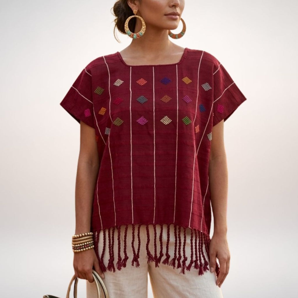 Huipil Cuatro Rumbos | Corto | Telar de Cintura