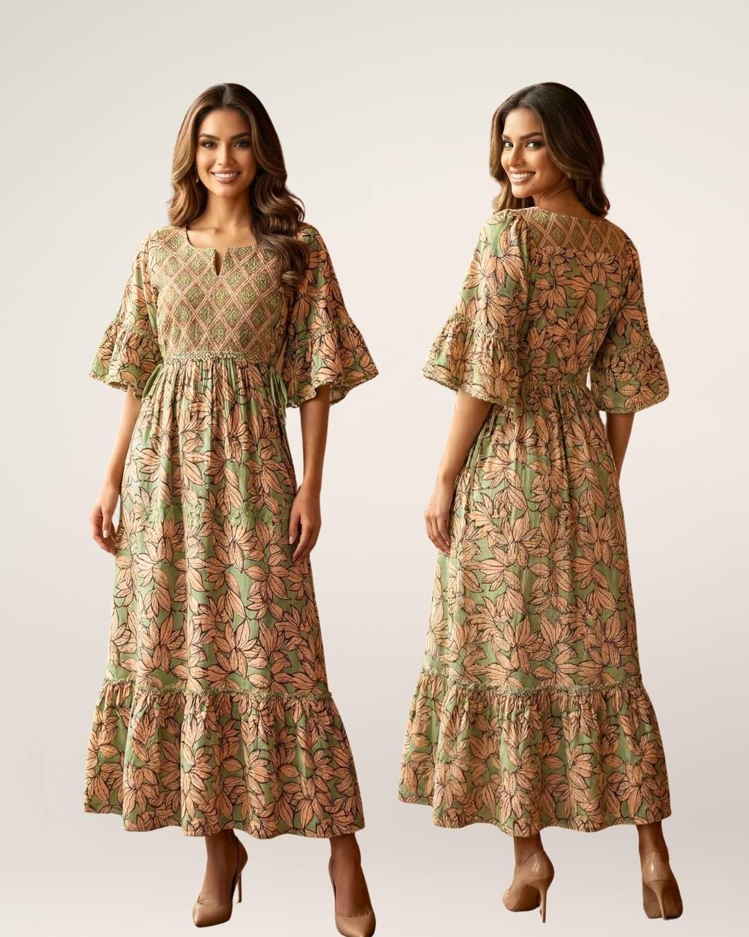 Vestido Estaciones | Lino Estampado Edición Limitada