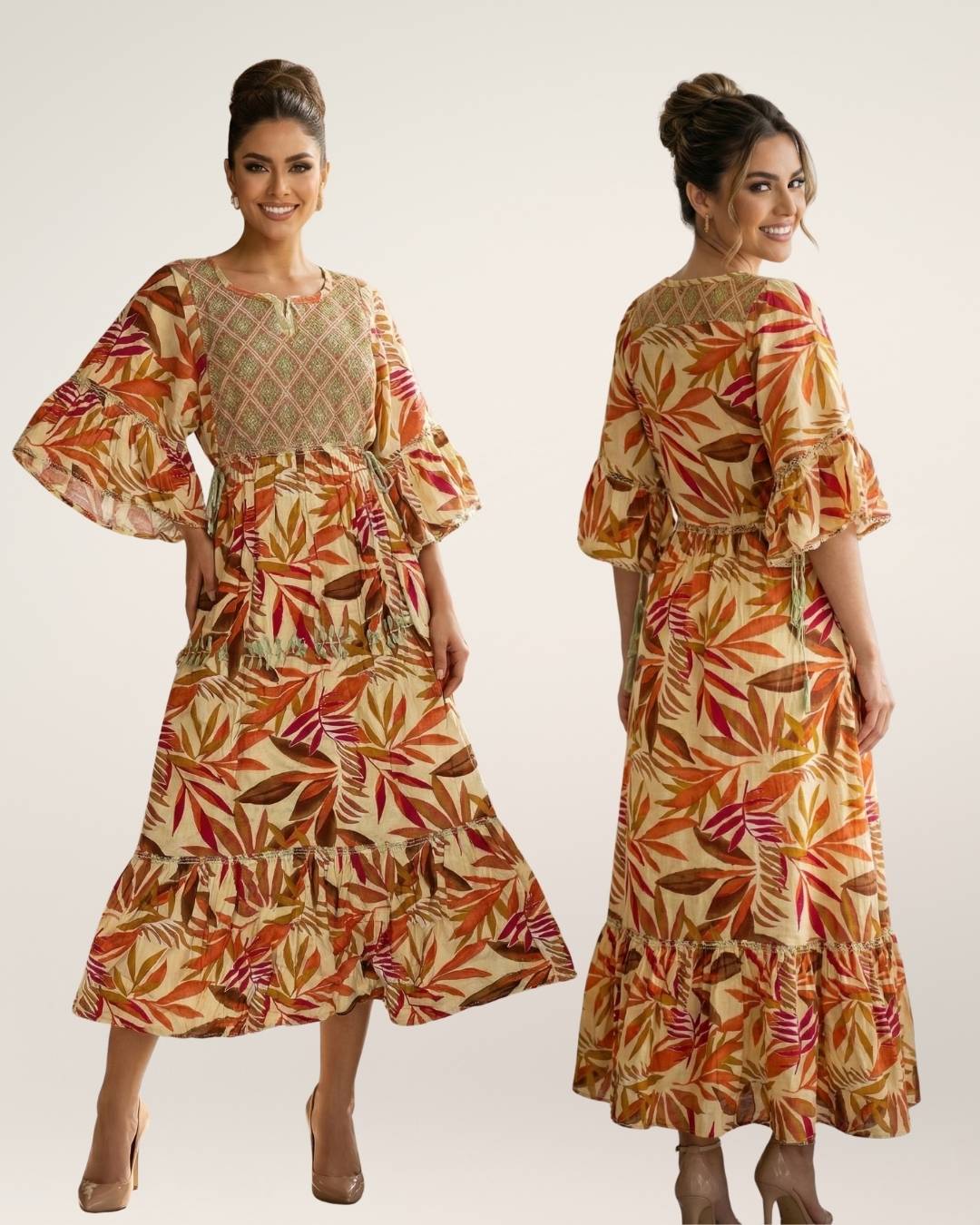 Vestido Estaciones | Lino Estampado Edición Limitada