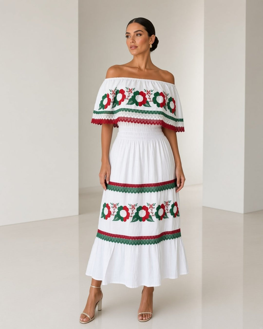 Vestido Campesino Flor Patria