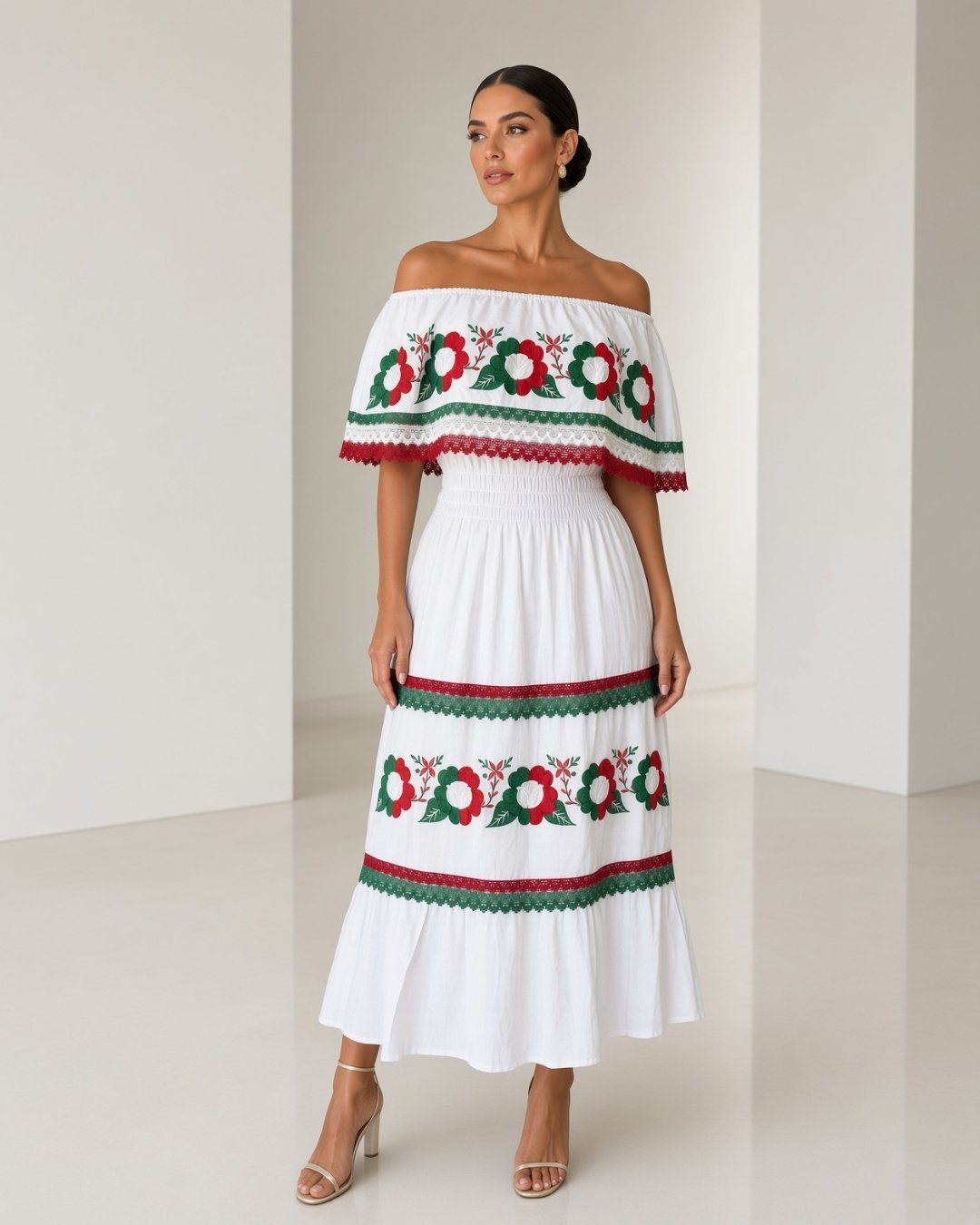 Vestido Campesino Flor Patria