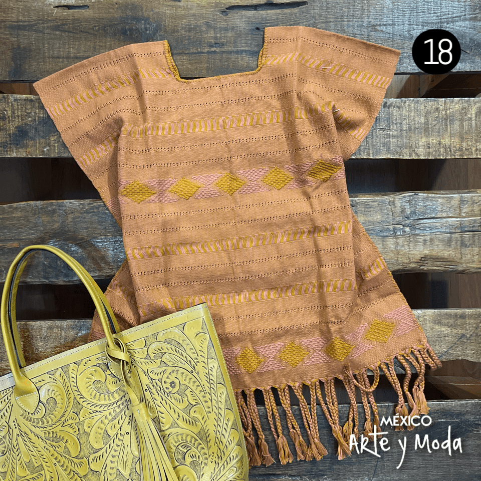 Blusa Brocado Doble - MÉXICO ARTE Y MODA - Blusa Bordada