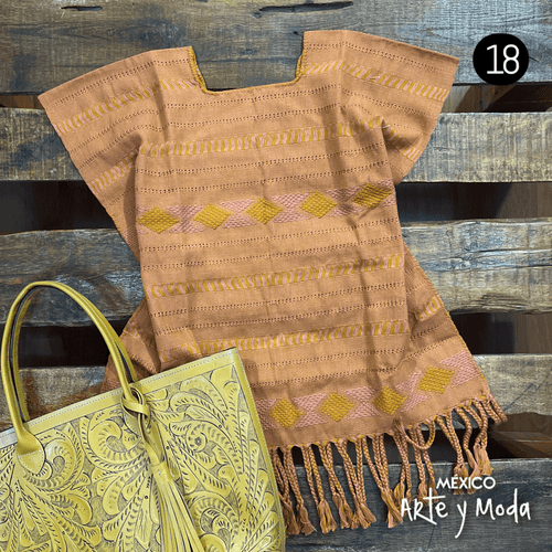 Blusa Brocado Doble - MÉXICO ARTE Y MODA - Blusa Bordada