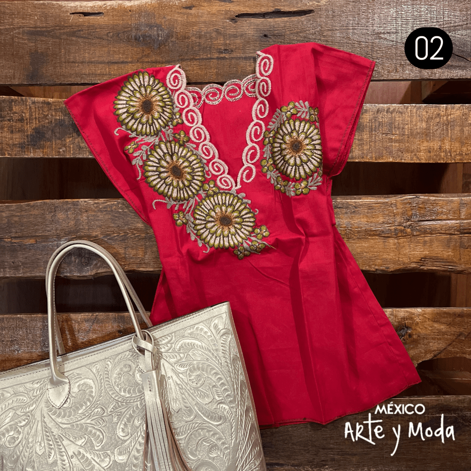 Blusa Cempoales - MÉXICO ARTE Y MODA - Blusa Bordada