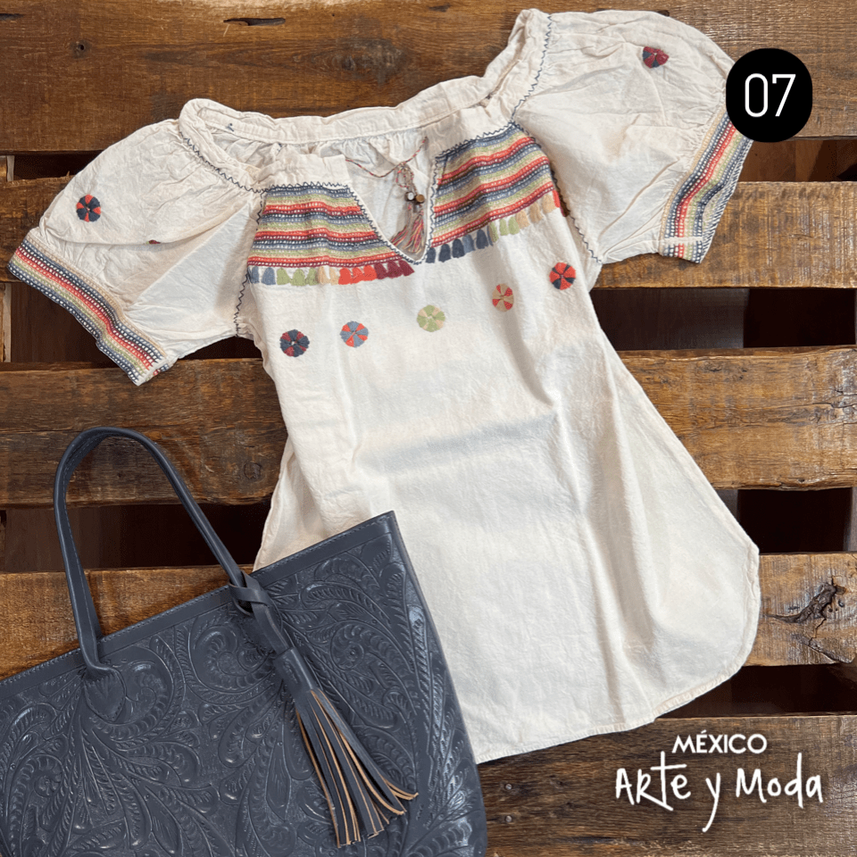 Blusa Chamula Jareta - MÉXICO ARTE Y MODA - Blusa Bordada