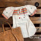 Blusa Chamula Jareta - MÉXICO ARTE Y MODA - Blusa Bordada