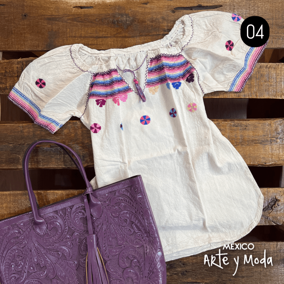 Blusa Chamula Jareta - MÉXICO ARTE Y MODA - Blusa Bordada