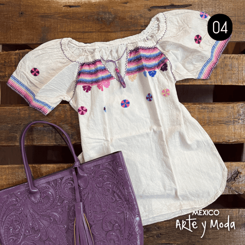 Blusa Chamula Jareta - MÉXICO ARTE Y MODA - Blusa Bordada