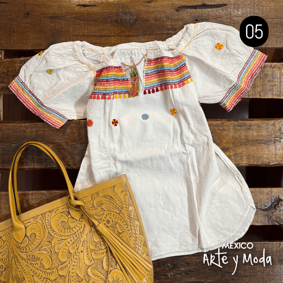Blusa Chamula Jareta - MÉXICO ARTE Y MODA - Blusa Bordada
