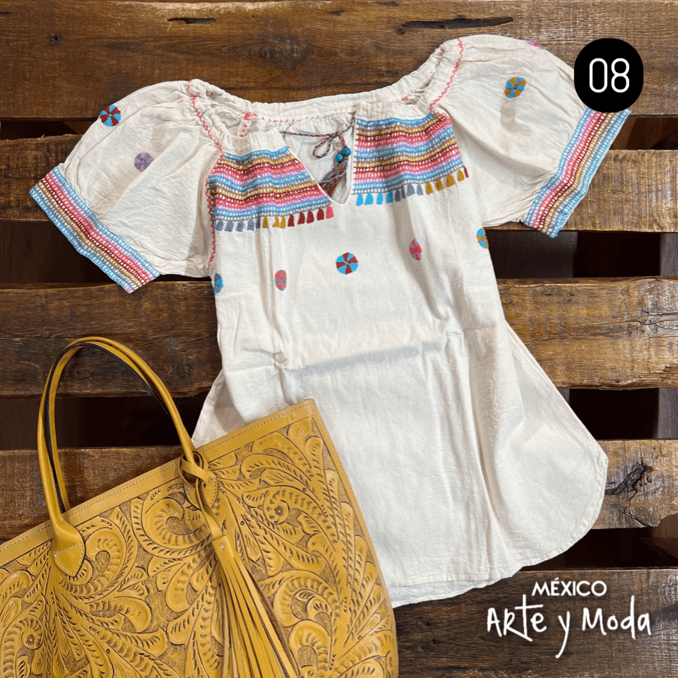 Blusa Chamula Jareta - MÉXICO ARTE Y MODA - Blusa Bordada