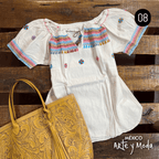 Blusa Chamula Jareta - MÉXICO ARTE Y MODA - Blusa Bordada