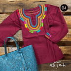 Blusa Chamula Manga - MÉXICO ARTE Y MODA - Blusa Bordada