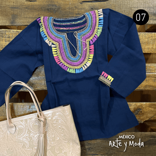 Blusa Chamula Manga - MÉXICO ARTE Y MODA - Blusa Bordada