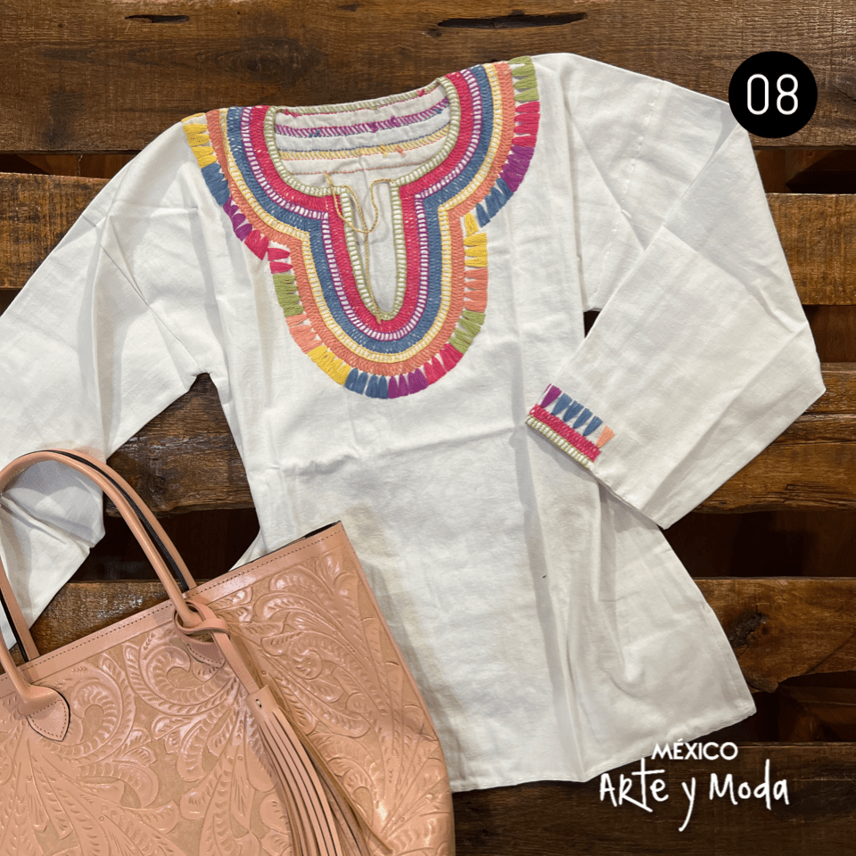 Blusa Chamula Manga - MÉXICO ARTE Y MODA - Blusa Bordada