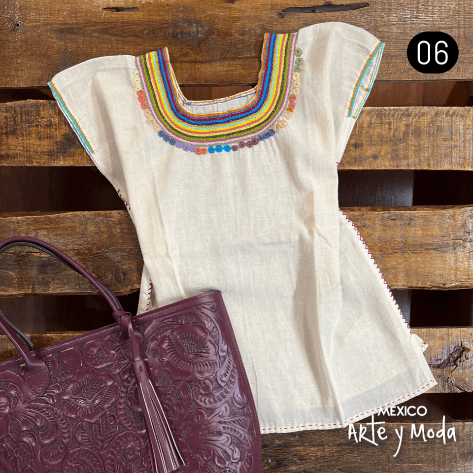 Blusa Chamula Sencilla - MÉXICO ARTE Y MODA - Blusa Bordada