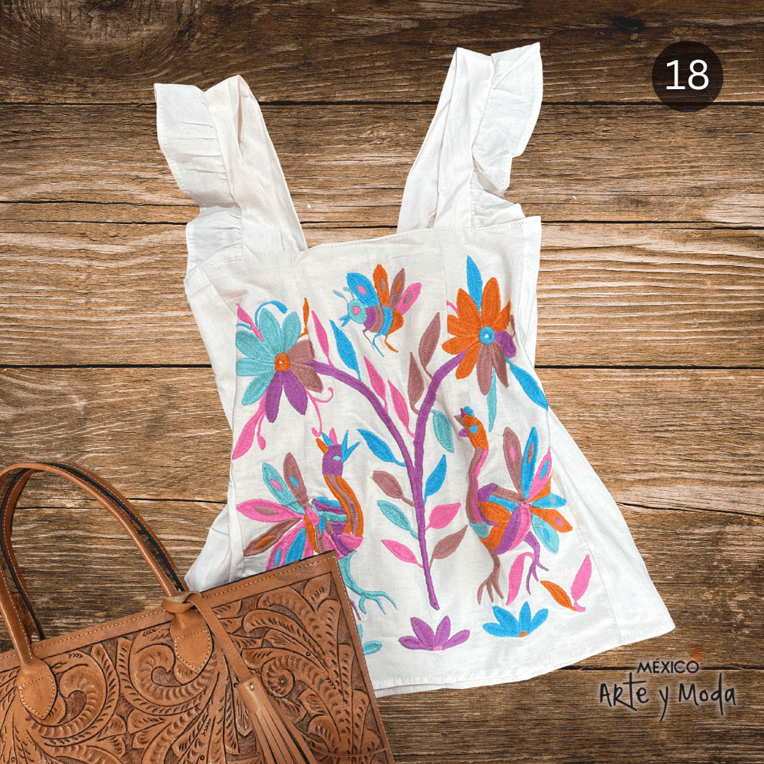 Blusa Colorines - MÉXICO ARTE Y MODA - Blusa Bordada