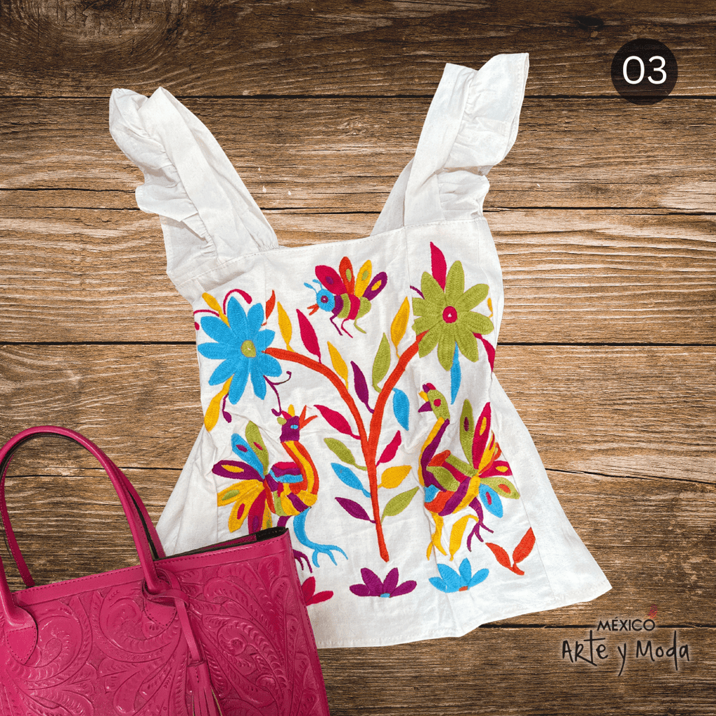 Blusa Colorines - MÉXICO ARTE Y MODA - Blusa Bordada