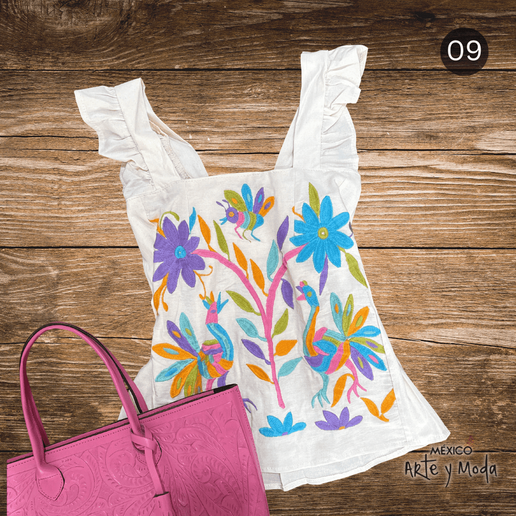 Blusa Colorines - MÉXICO ARTE Y MODA - Blusa Bordada