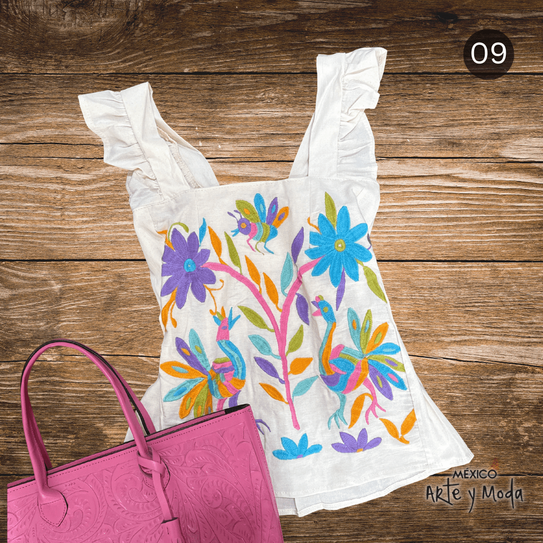 Blusa Colorines - MÉXICO ARTE Y MODA - Blusa Bordada