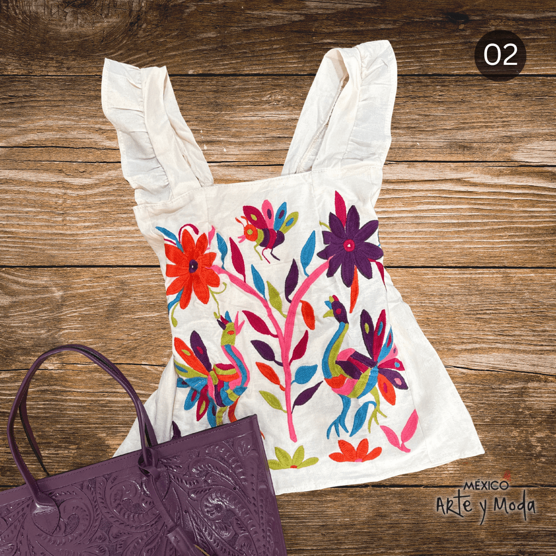 Blusa Colorines - MÉXICO ARTE Y MODA - Blusa Bordada