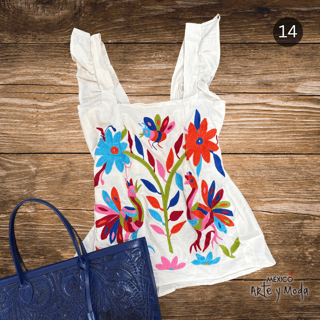 Blusa Colorines - MÉXICO ARTE Y MODA - Blusa Bordada