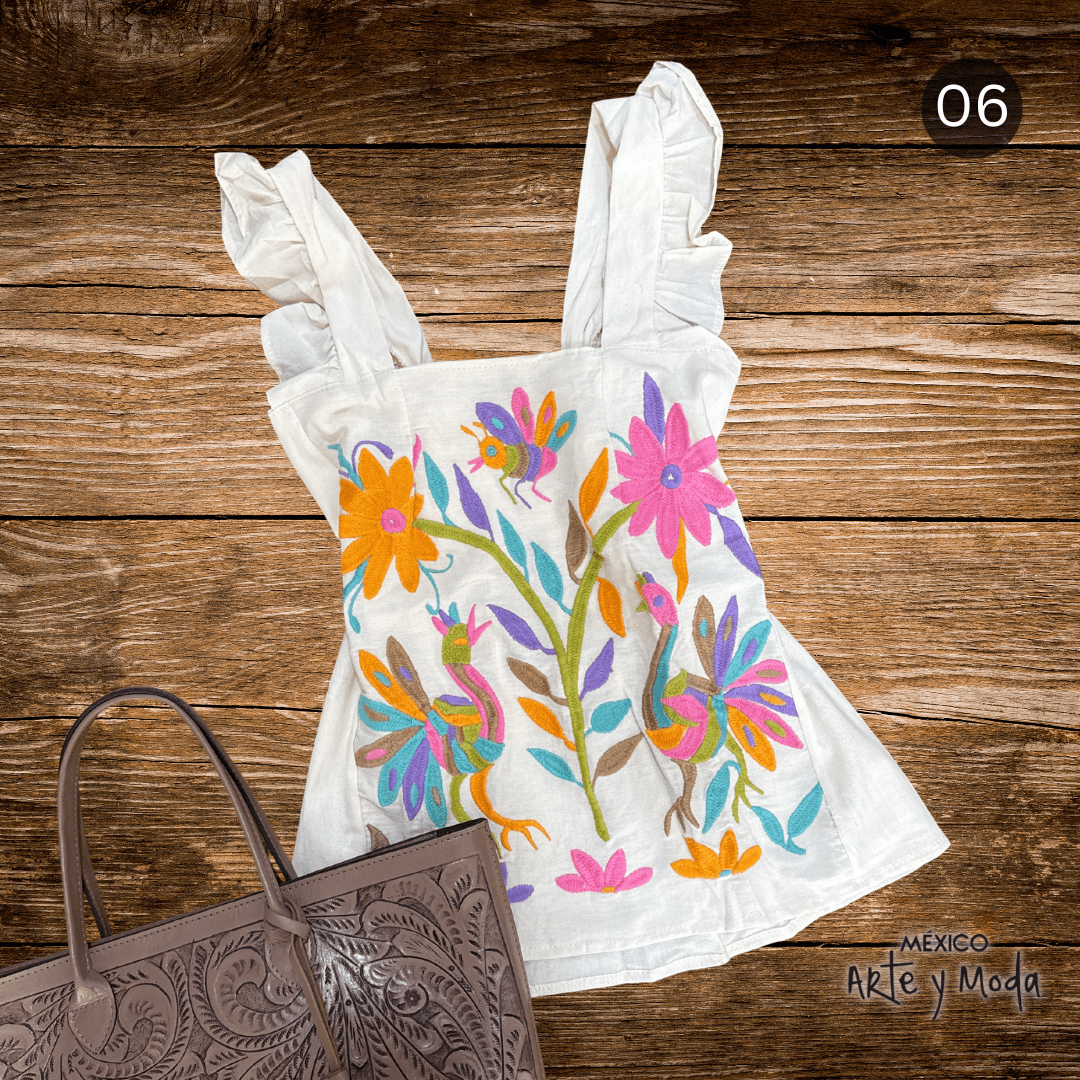 Blusa Colorines - MÉXICO ARTE Y MODA - Blusa Bordada
