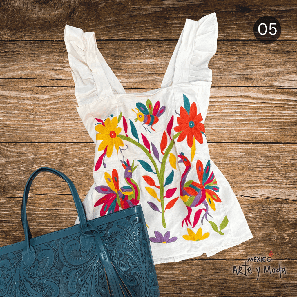 Blusa Colorines - MÉXICO ARTE Y MODA - Blusa Bordada