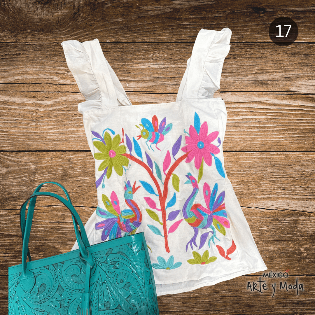 Blusa Colorines - MÉXICO ARTE Y MODA - Blusa Bordada