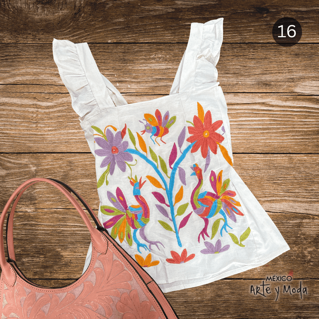 Blusa Colorines - MÉXICO ARTE Y MODA - Blusa Bordada