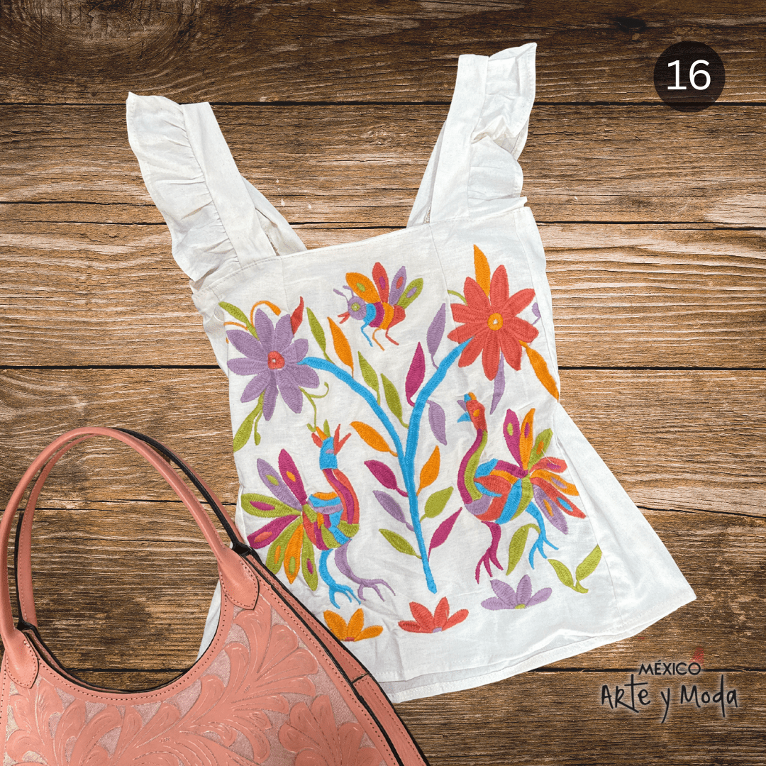 Blusa Colorines - MÉXICO ARTE Y MODA - Blusa Bordada