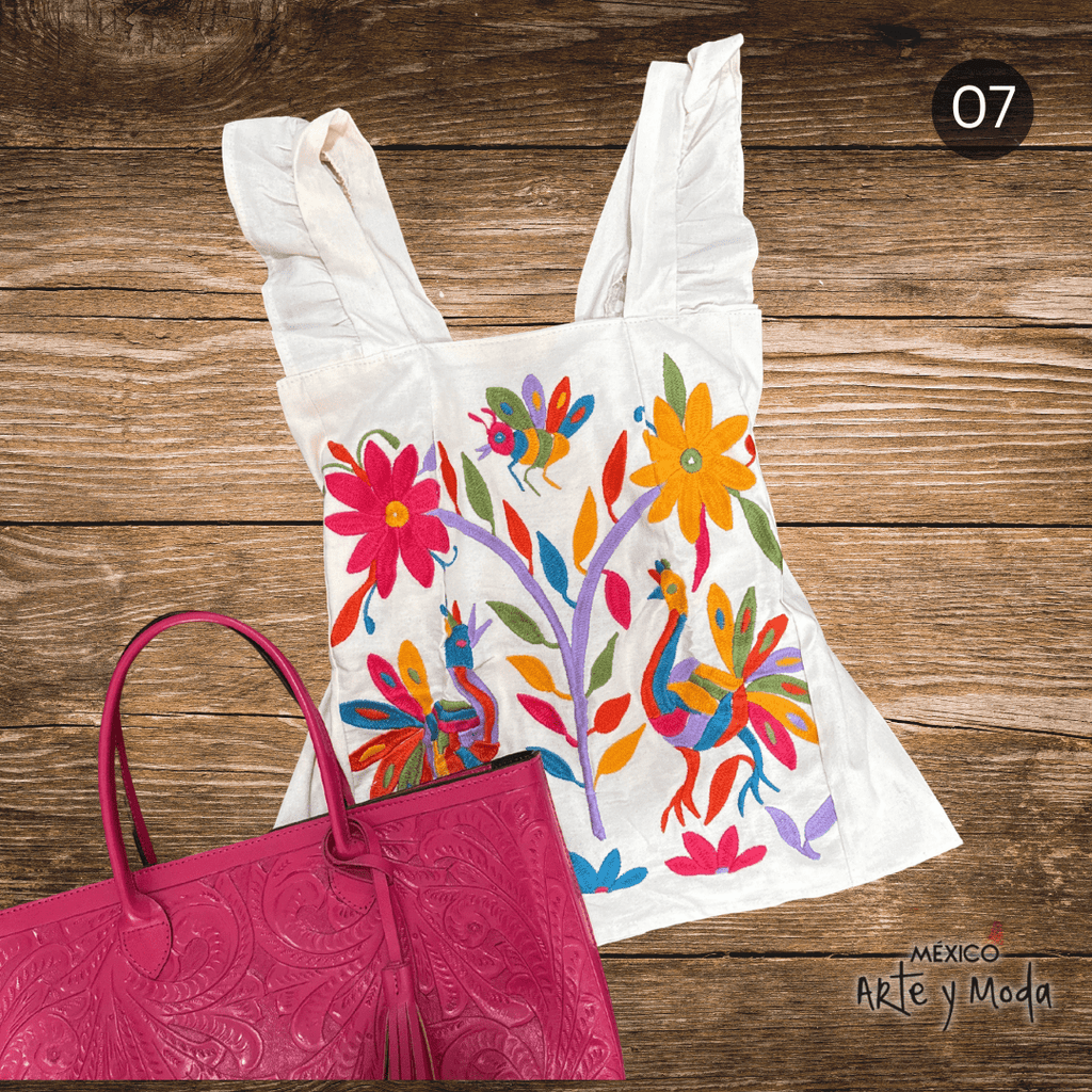 Blusa Colorines - MÉXICO ARTE Y MODA - Blusa Bordada