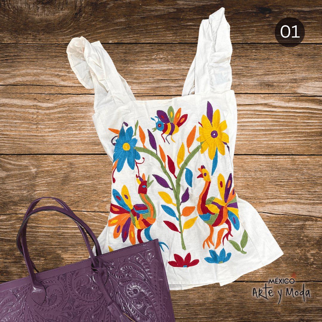 Blusa Colorines - MÉXICO ARTE Y MODA - Blusa Bordada