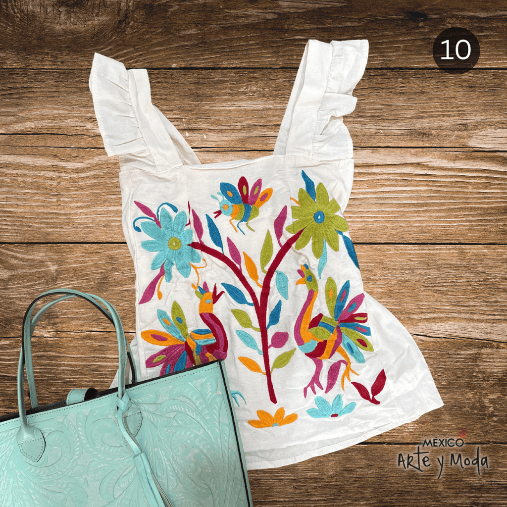 Blusa Colorines - MÉXICO ARTE Y MODA - Blusa Bordada