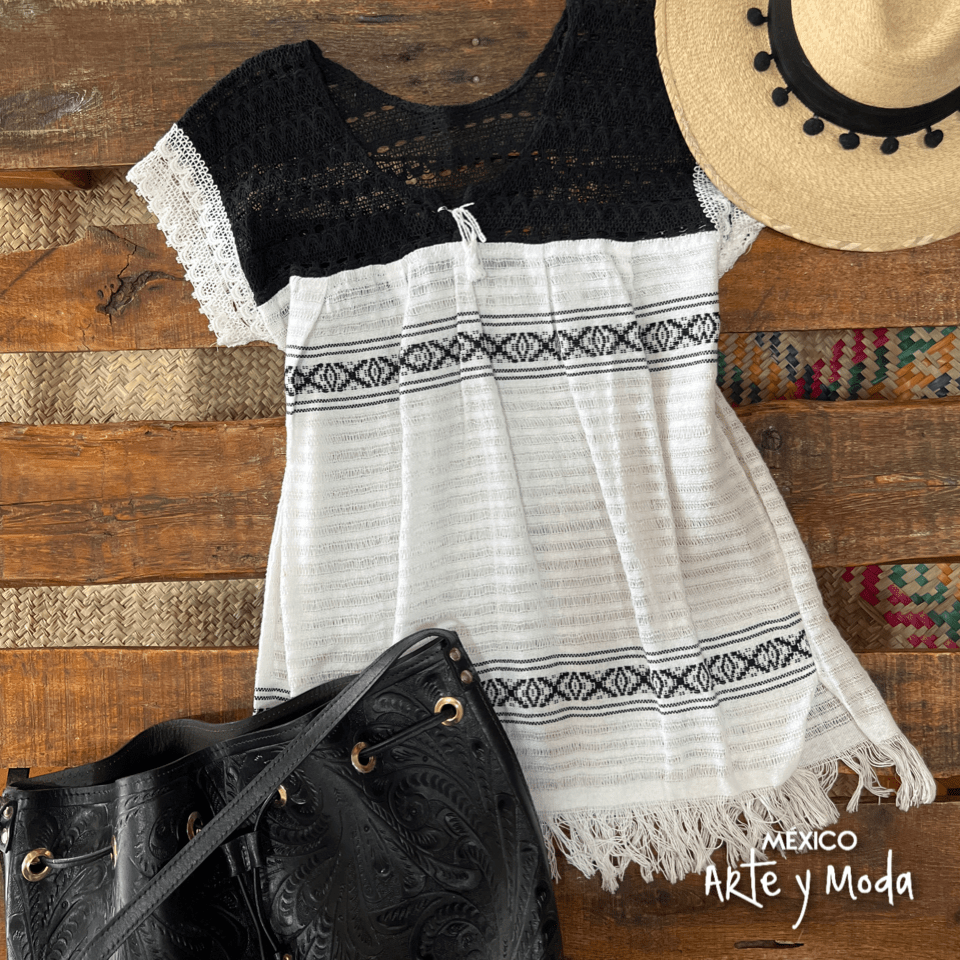 Blusa de Hilo Calada - MÉXICO ARTE Y MODA - Blusa Bordada