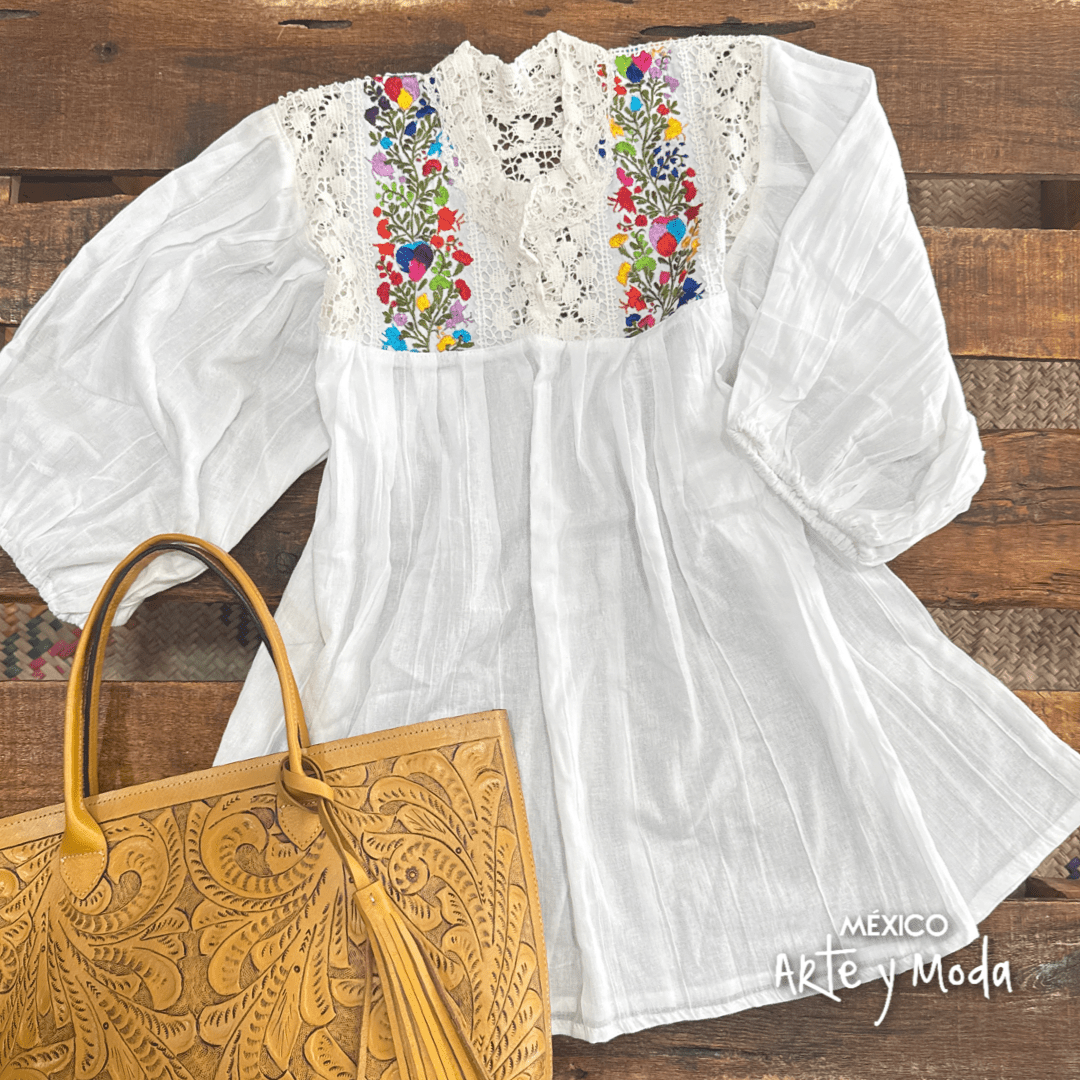 Blusa Española Clasica - MÉXICO ARTE Y MODA - Blusa Bordada