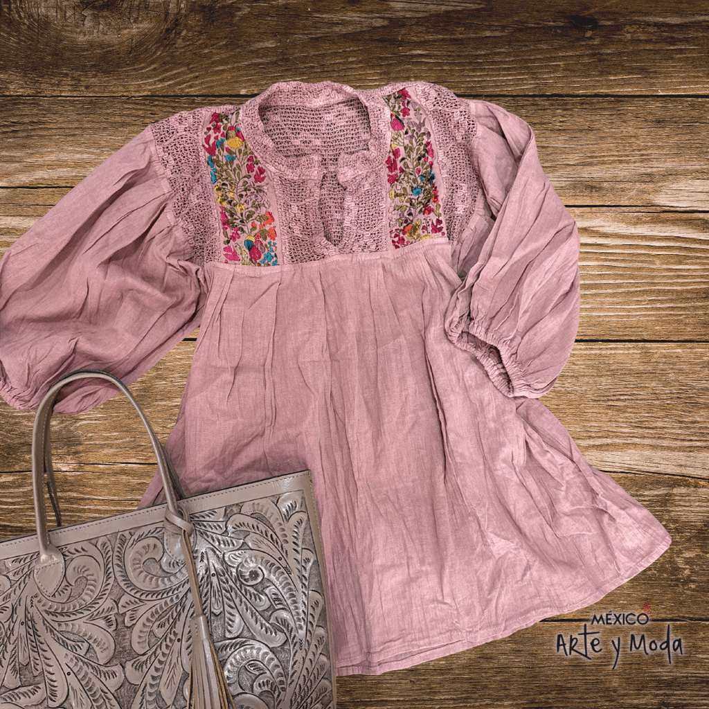 Blusa Española Color - MÉXICO ARTE Y MODA - Blusa Bordada