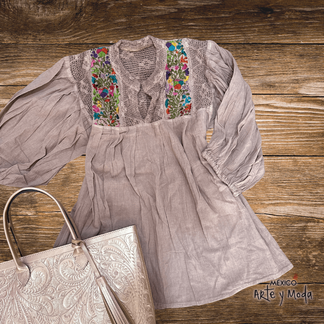 Blusa Española Color - MÉXICO ARTE Y MODA - Blusa Bordada