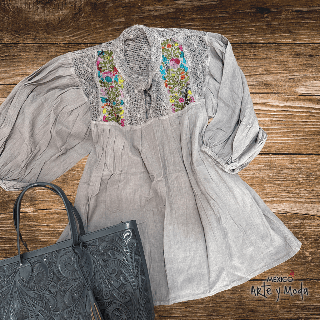 Blusa Española Color - MÉXICO ARTE Y MODA - Blusa Bordada